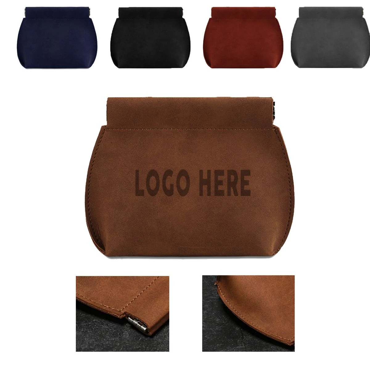 Durable Compact Soft PU Leather Earphone Data Cable Storage Bullet Bag 1
