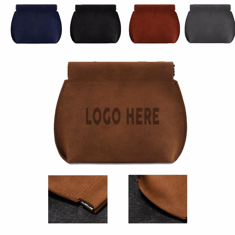 Durable Compact Soft PU Leather Earphone Data Cable Storage Bullet Bag