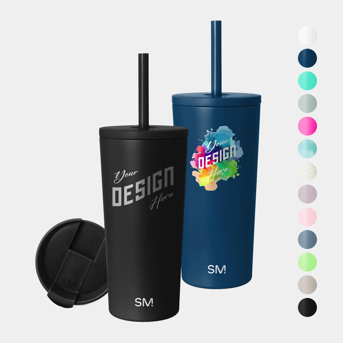 20 oz Simple Modern® Stainless Steel Double-Walled Insulated Classic Tumbler w/ Straw Lid 1