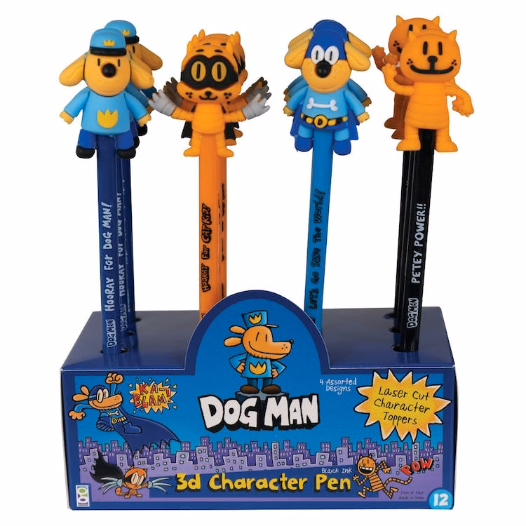 Dog Man 3D Character Pens - Black Ink