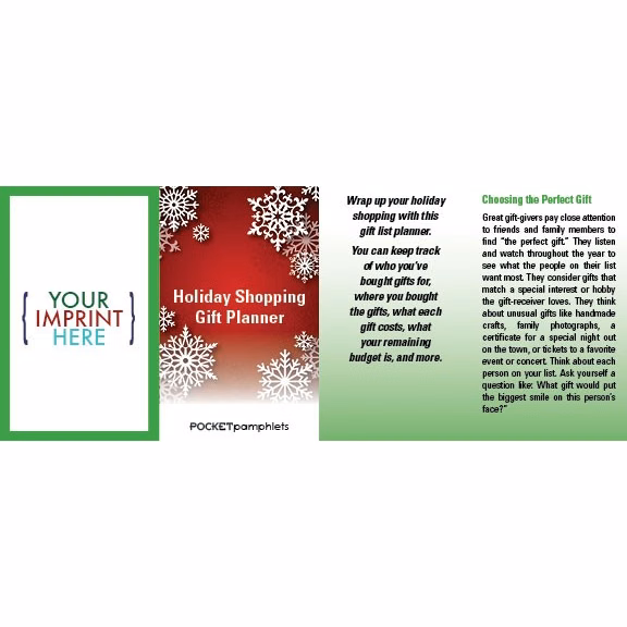 POCKET PAMPHLET - Holiday Shopping Pocket Pamphlet