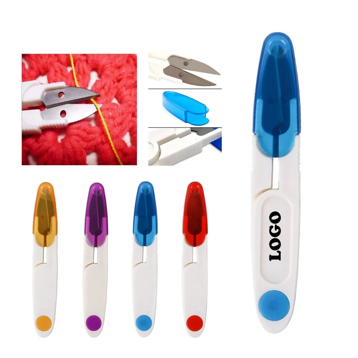 Compact 4 Inch U Shaped Portable Scissors Item # UEJII-RFUGK 1