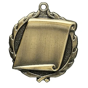 Scroll Wreath Medal, 1 3/4" 1