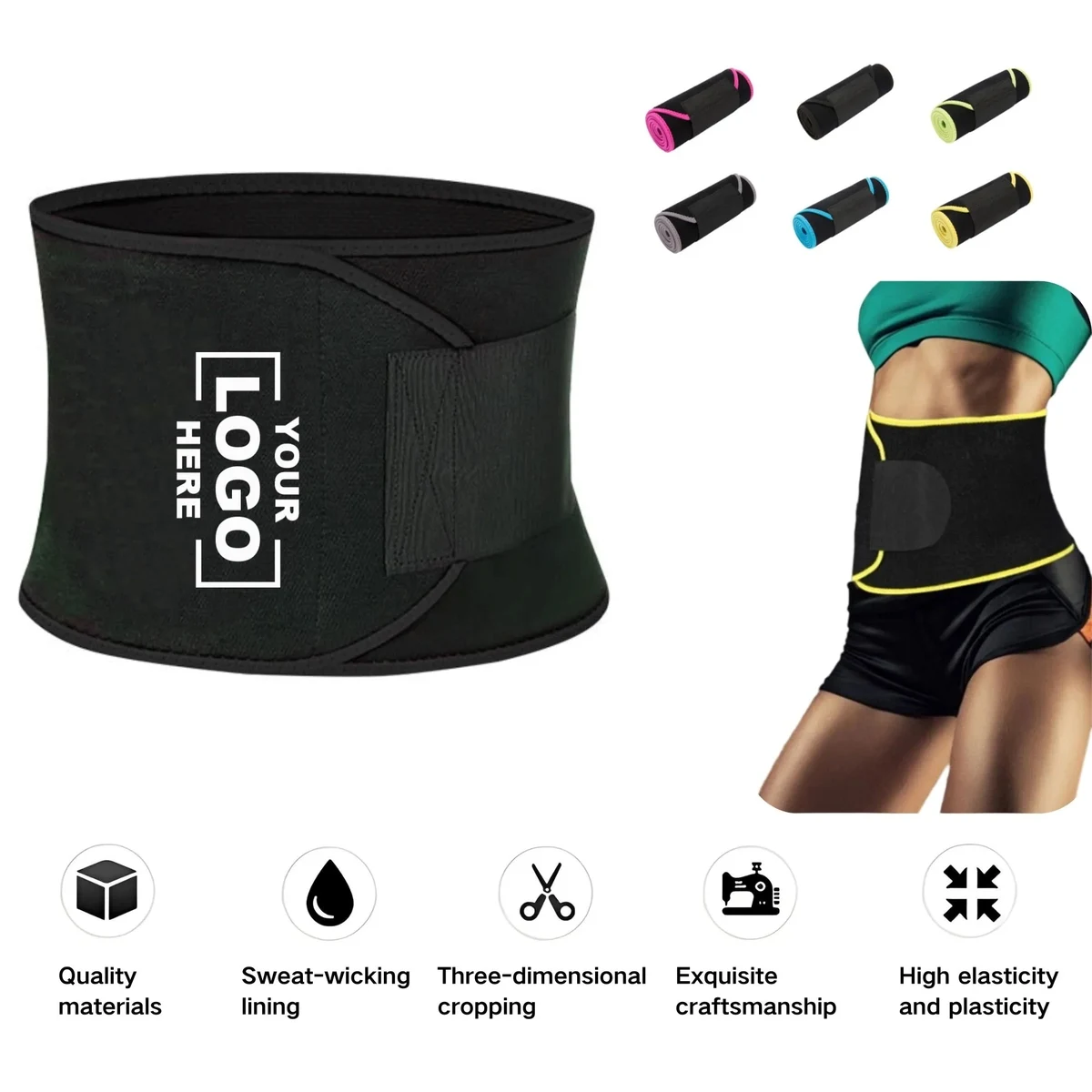 Sweat Absorbing Sports Training Waist Support Belt 1