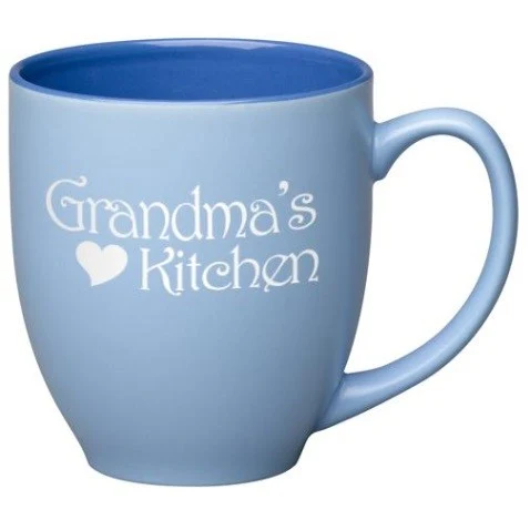 16 oz. Blue In / Matte Blue Out Two Tone Pastel Bistro Mug 1