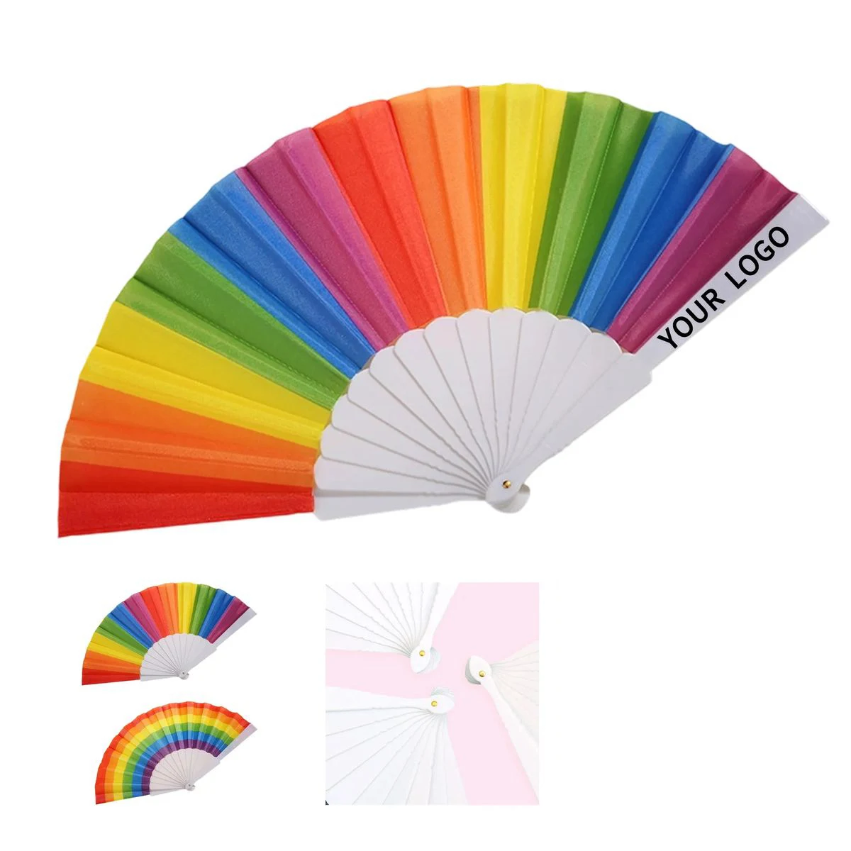 Polyester Handheld Fan with Plastic Frame 1
