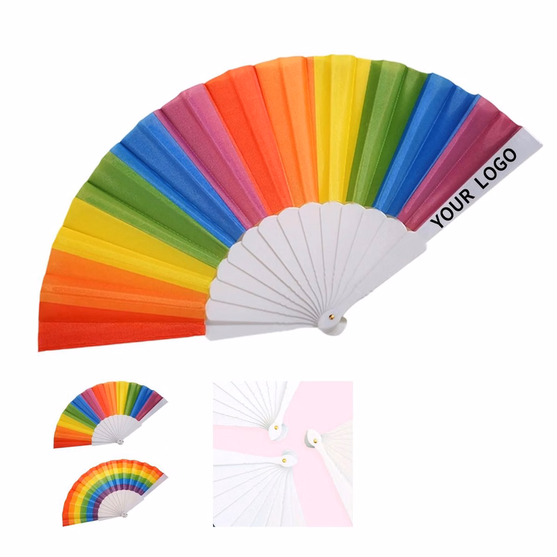 Polyester Handheld Fan with Plastic Frame