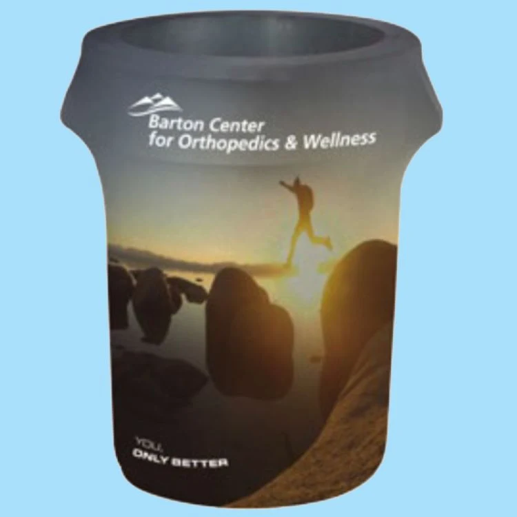 Can Wraps: 55-Gallon Full Digital Trash Can Wrap Sleeves 1