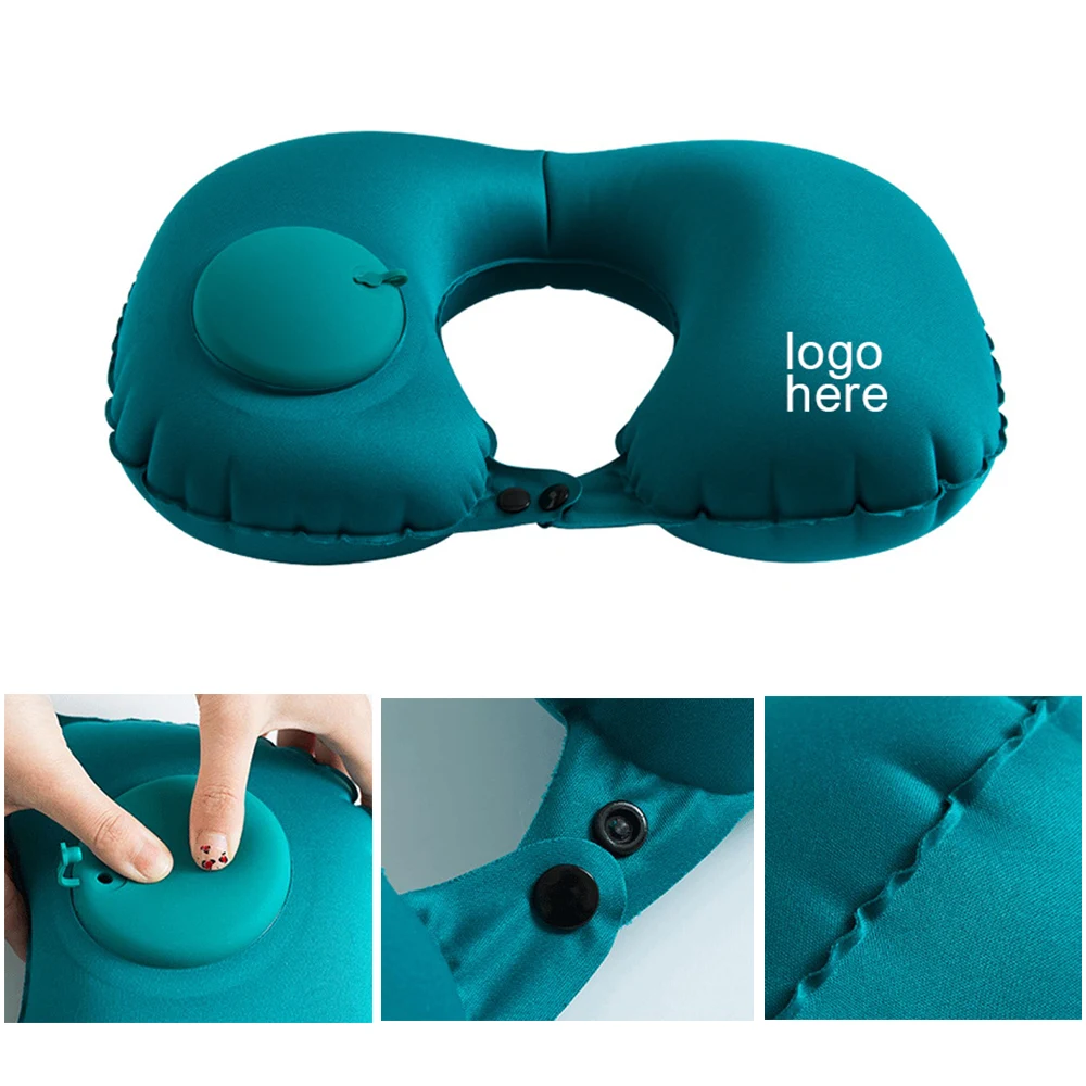 Press Type Inflatable Travel Neck Pillow 1