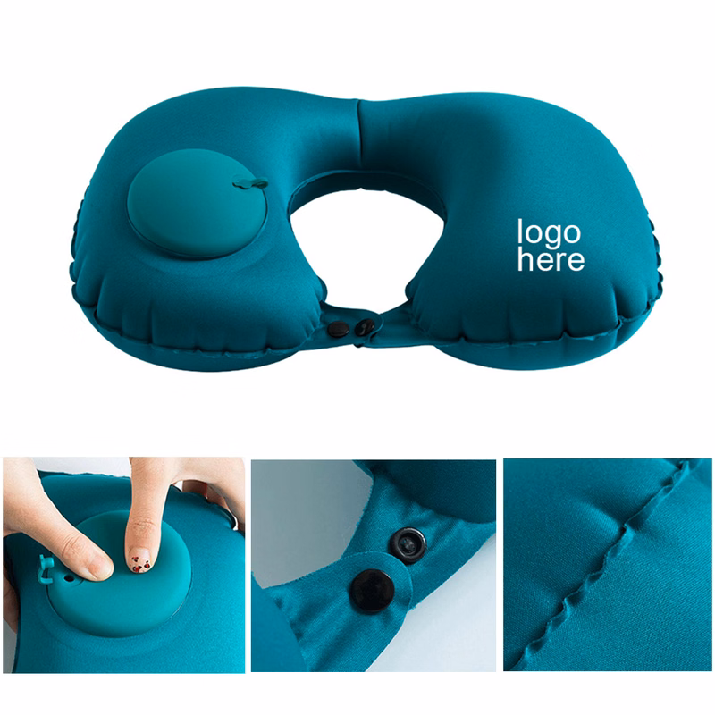 Press Type Inflatable Travel Neck Pillow