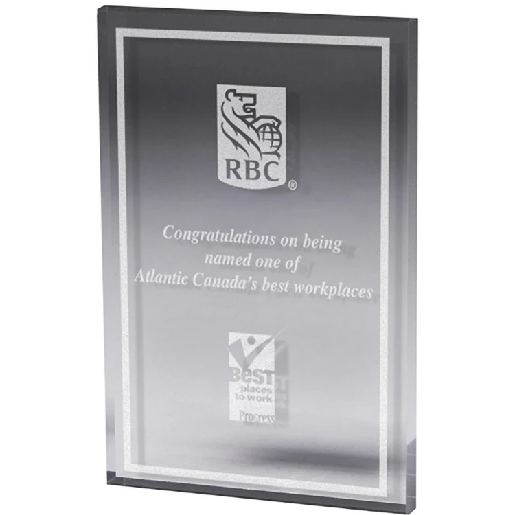 Clear Rectangle Paper Weight (5"x 7"x 3/8") Laser Engraved 1