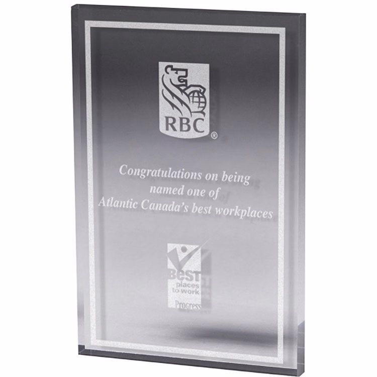 Clear Rectangle Paper Weight (5"x 7"x 3/8") Laser Engraved