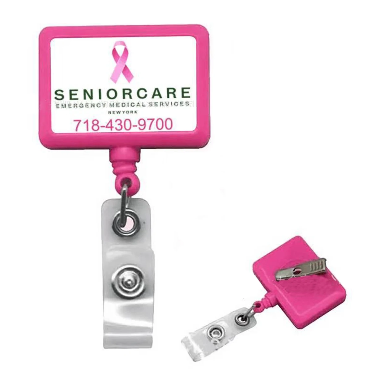 Rectangle Retractable Badge Reel Holder 1