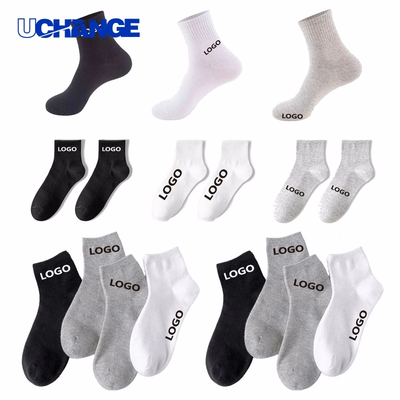 Custom Mid-Calf Socks with Embroidered Logo