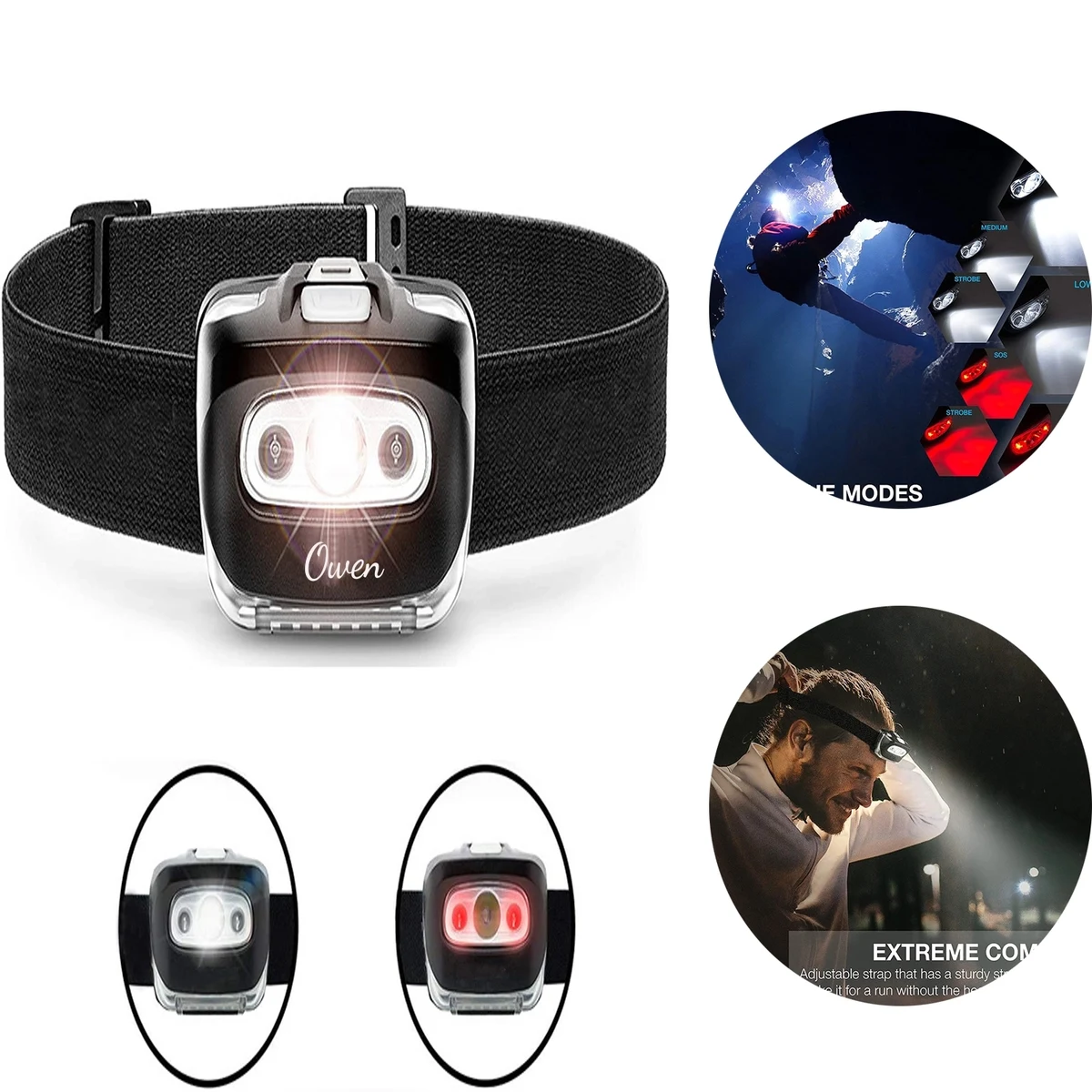 USB Rechargeable Dual-Beam Outdoor Headlamp 1