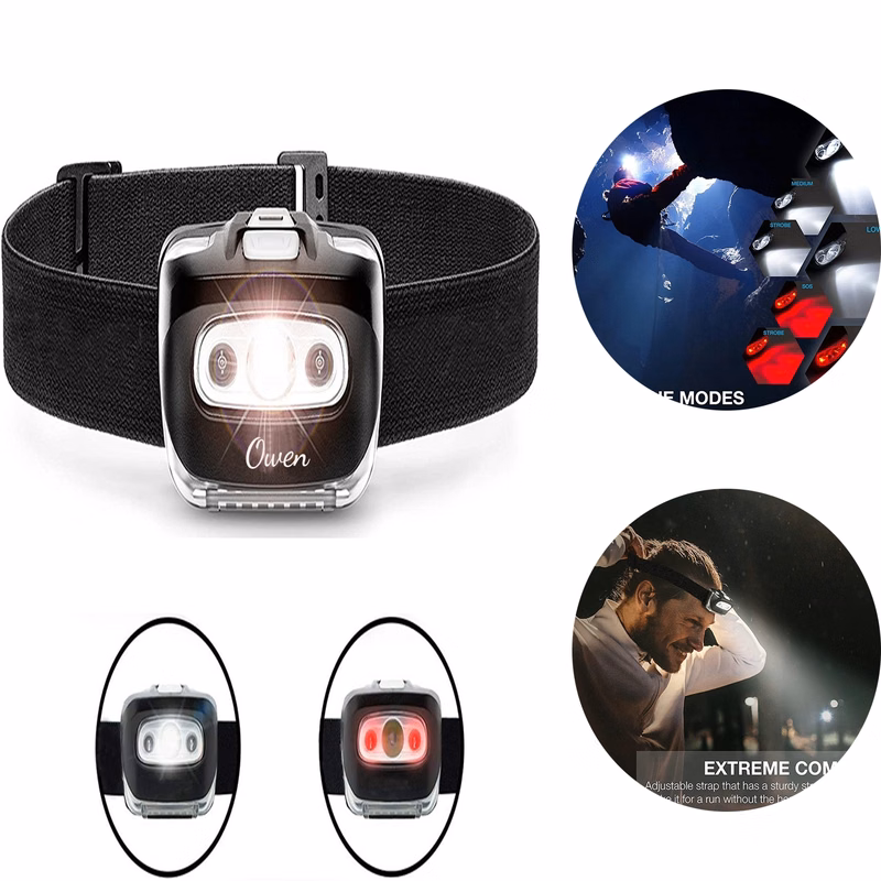 USB Rechargeable Dual-Beam Outdoor Headlamp