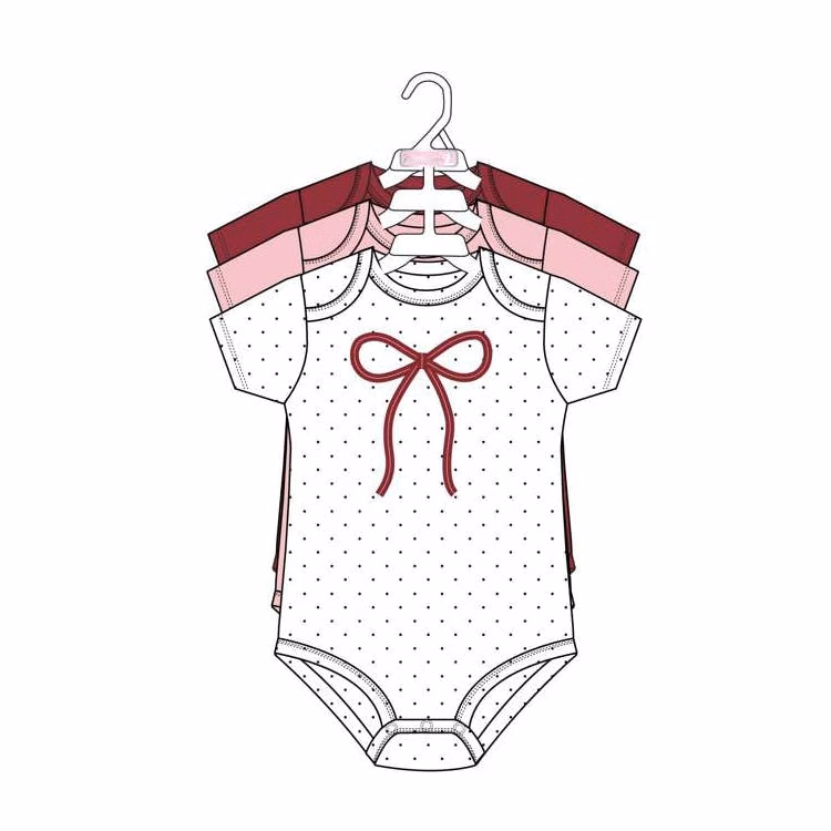 3pk Girls Short Sleeve Creepers Size 0-9M