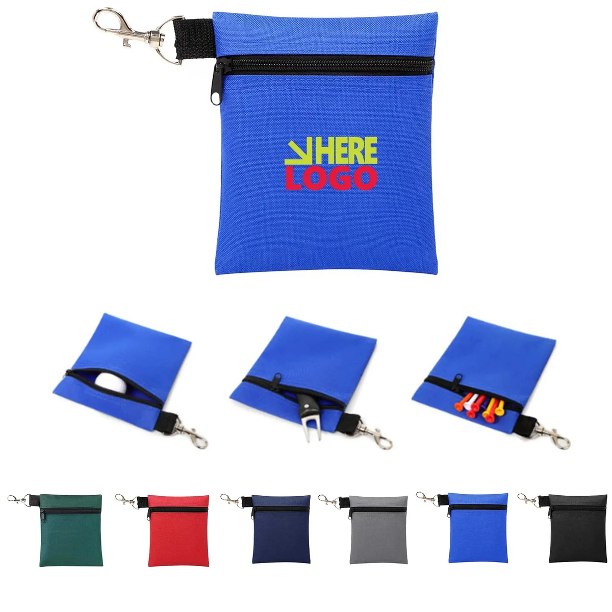 Zipper Golf Tee Ball Pouch 1