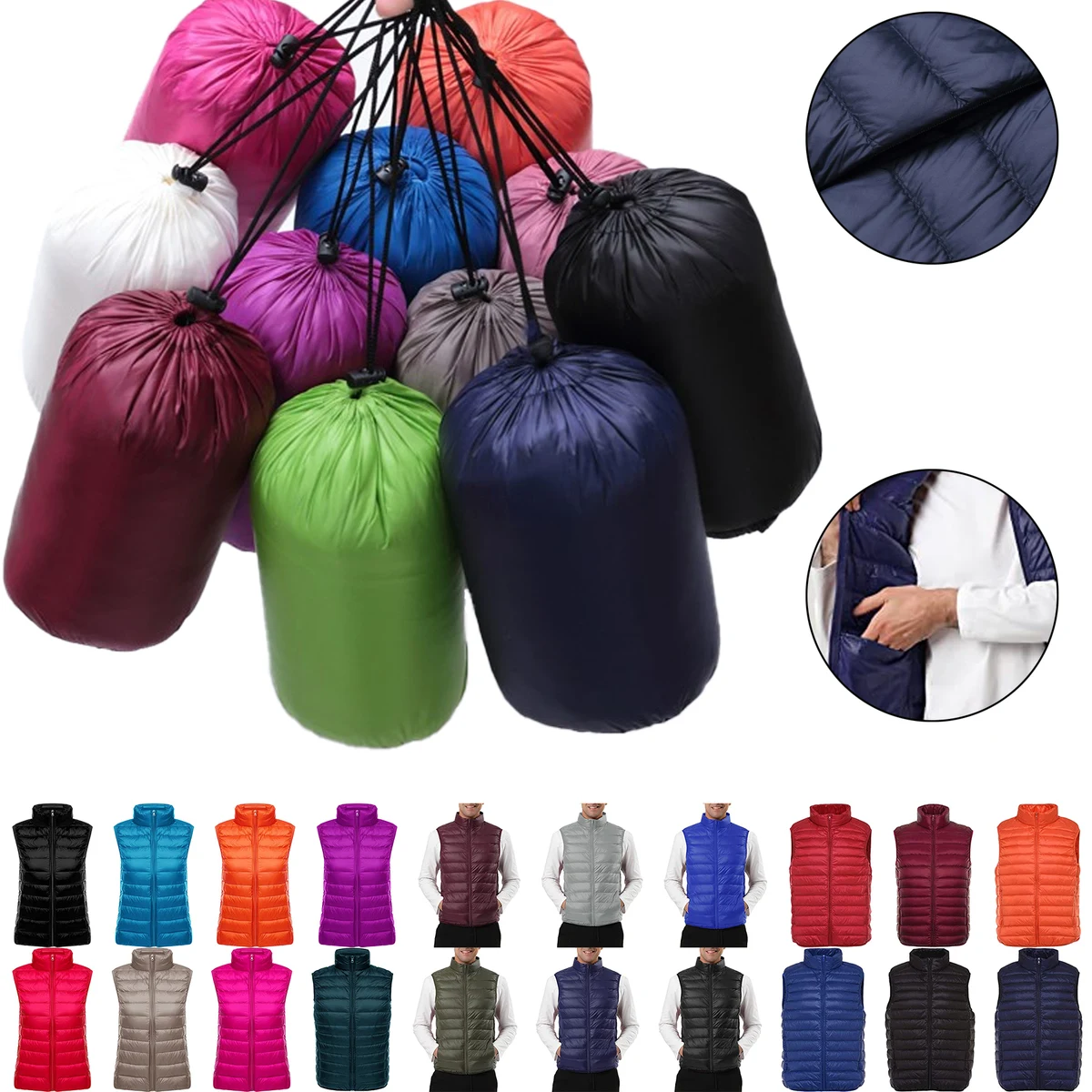 Outdoor Lightweight Packable Puffer Vest 1