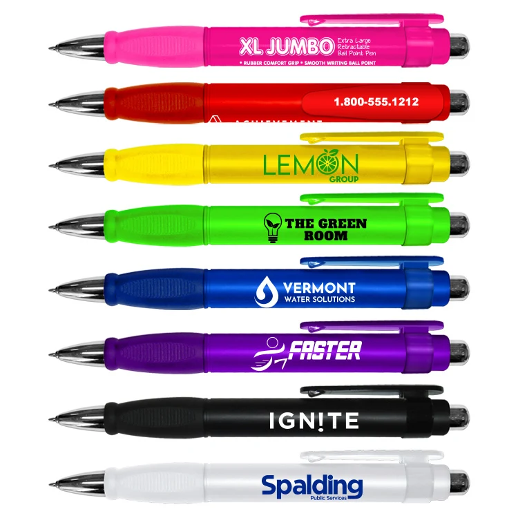 XL Jumbo Retractable Ballpoint Pen with Rubber Grip 1