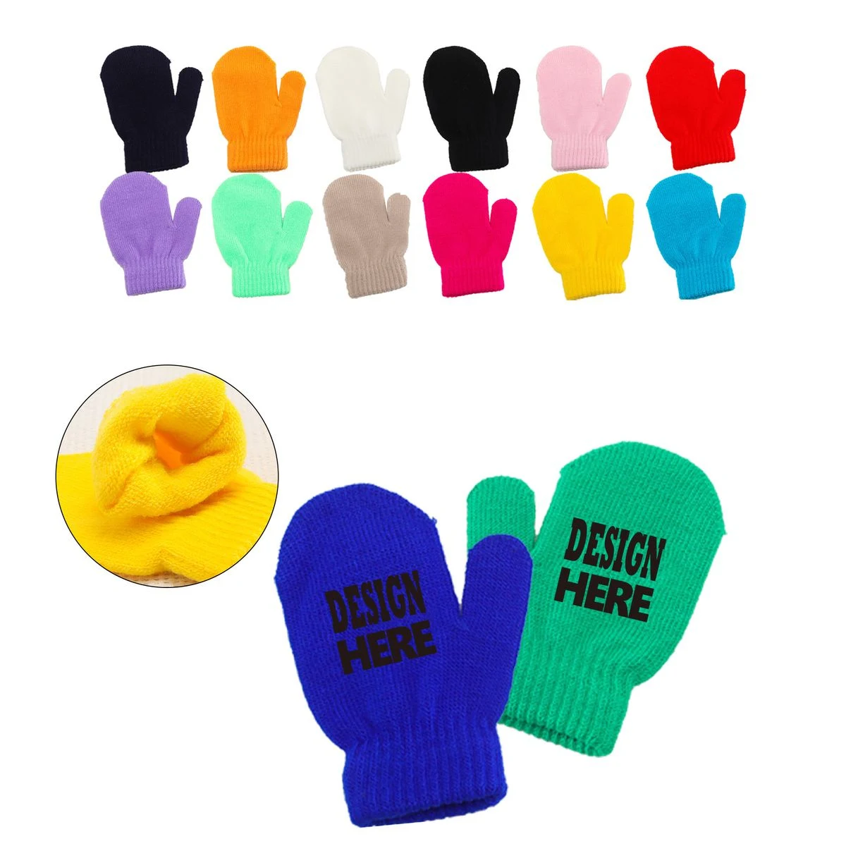Snug Winter Knitted Gloves For Toddler Aged 1-4 1