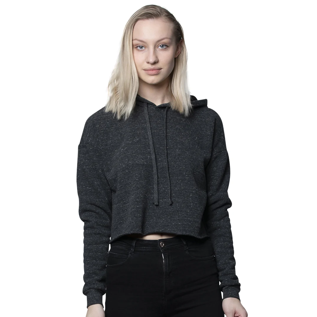 Women's eco Triblend Fleece Crop Hoodie 1