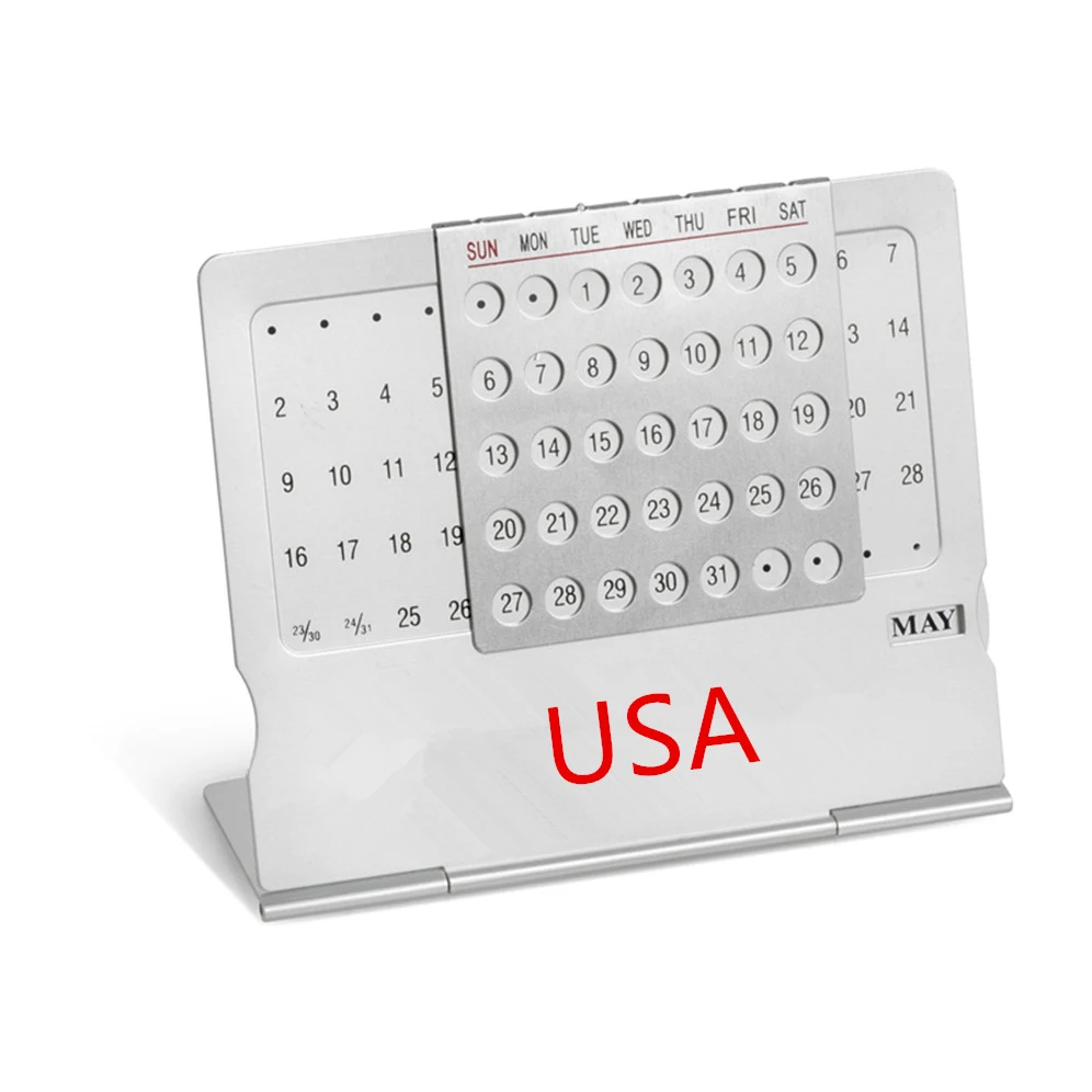 Mini Desk Metal Calendar 1