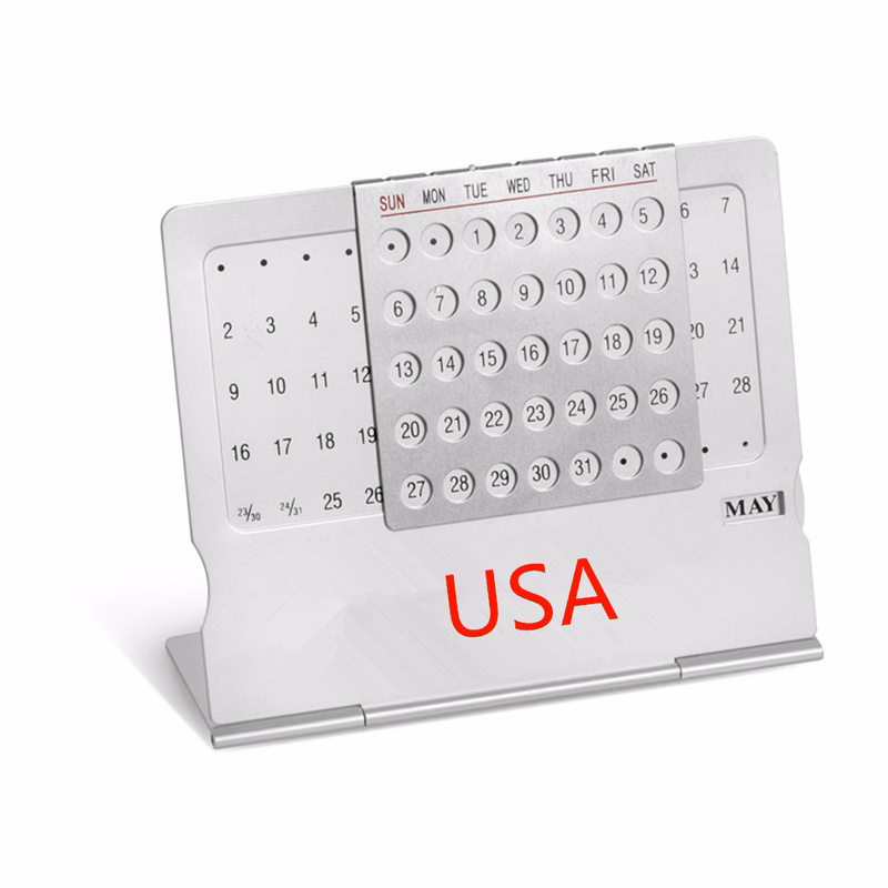 Mini Desk Metal Calendar