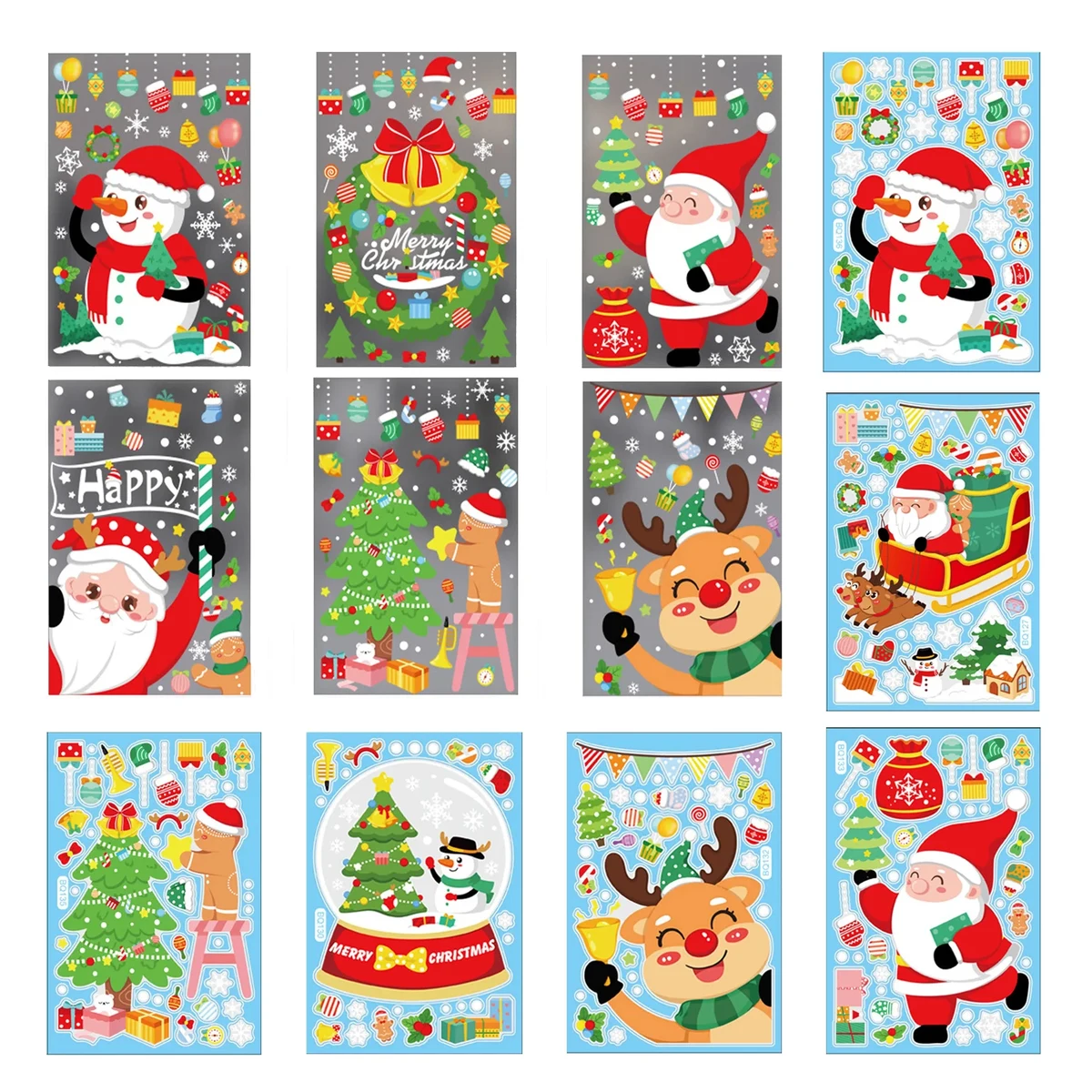 Custom Christmas Window Static Sticker Decals 1