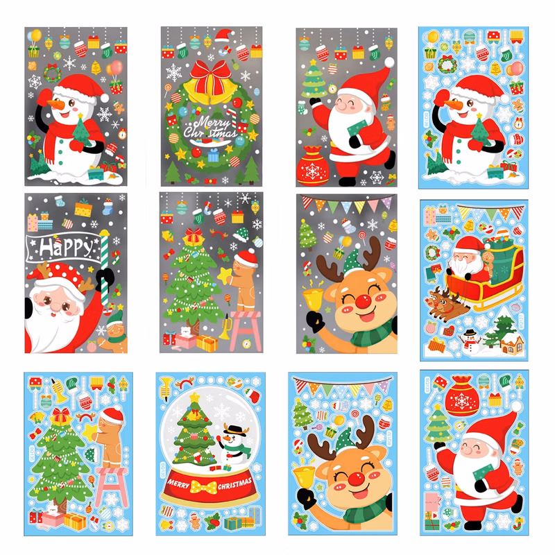 Custom Christmas Window Static Sticker Decals