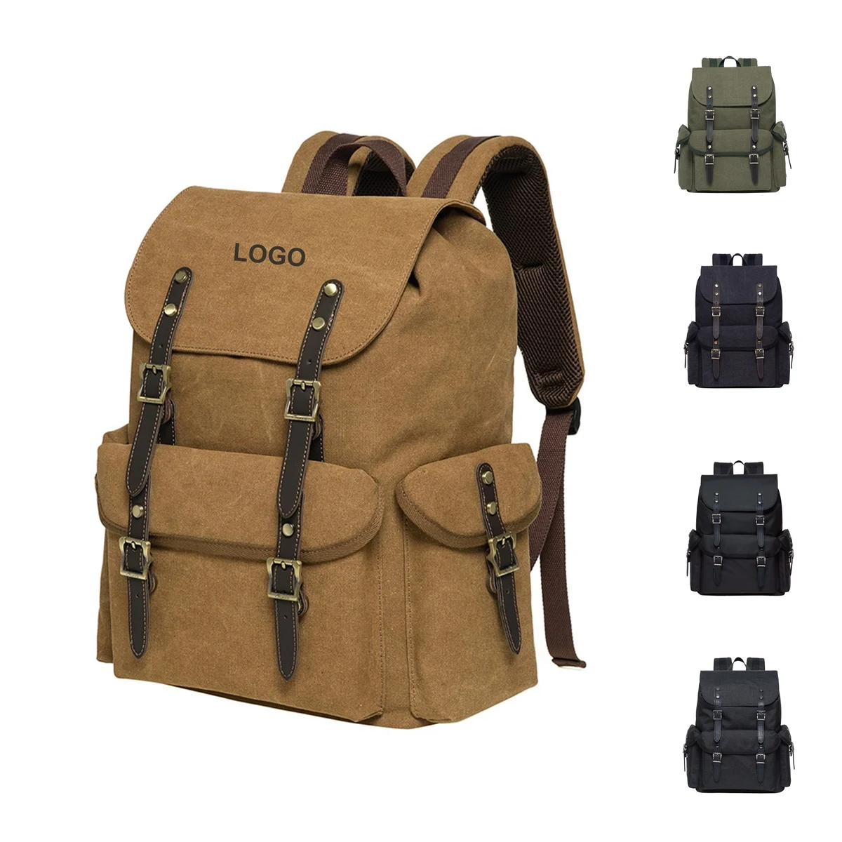 Vintage Canvas Backpack (Direct Import) 1