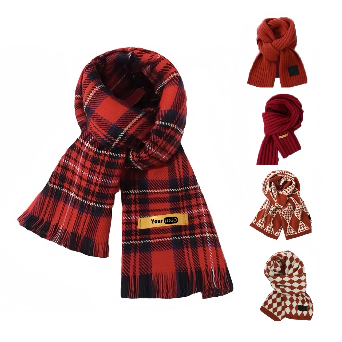 Polyester Christmas Versatile Scarf 1