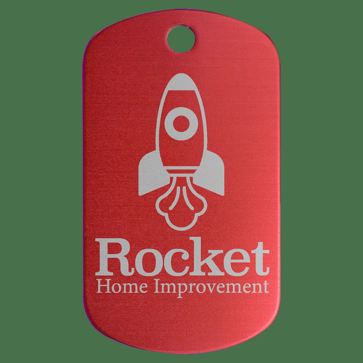 1" x 2" Red Anodized Aluminum G.I. Tag 1
