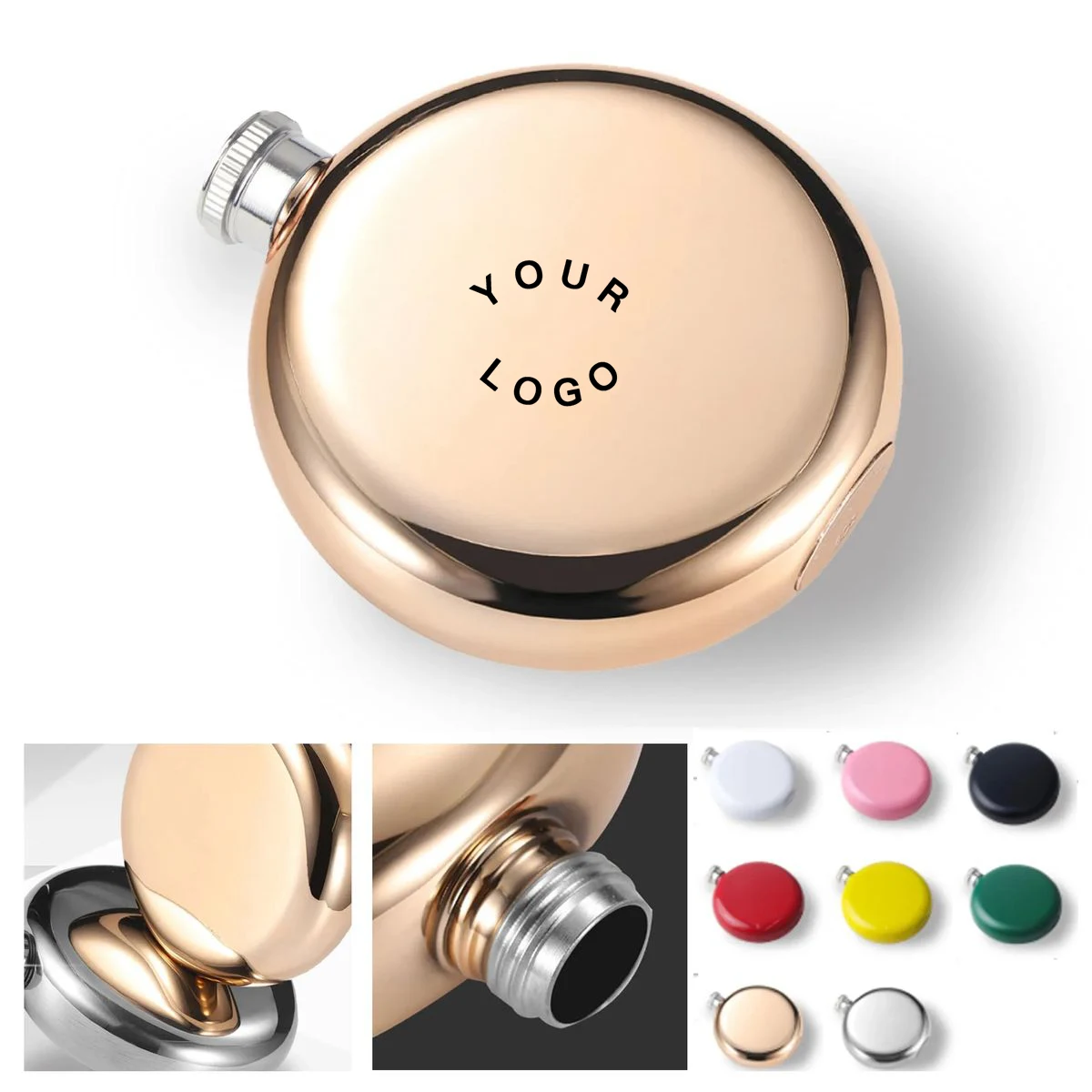 Stainless Steel Round Hip Flask 5oz for Outdoor Use 1