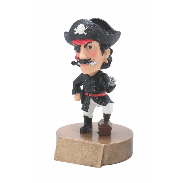 Pirate - Buccaneer Mascot Bobble Head Figure 1