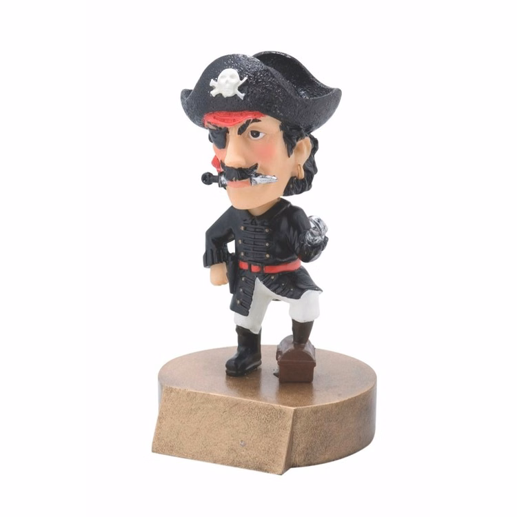 Pirate - Buccaneer Mascot Bobble Head Figure