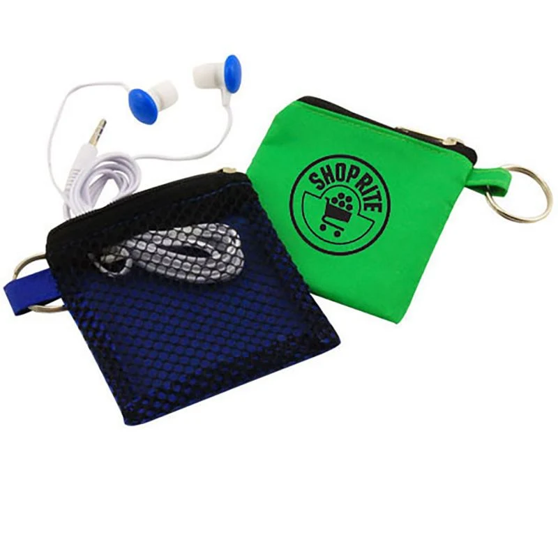 Keychain Pouch with Earbuds 1