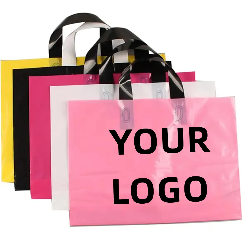 Loop Handle Plastic Bag(12"x15 3/4"x4") 1