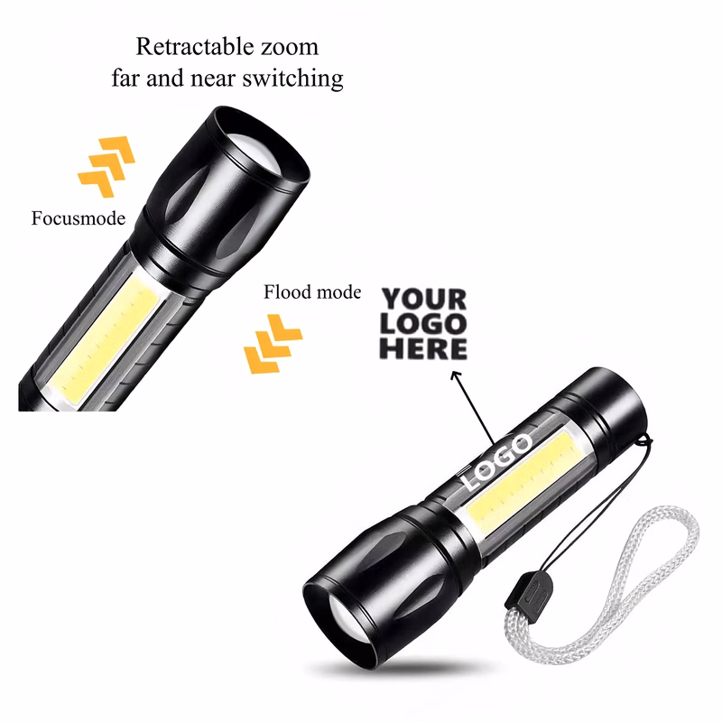 Premium Zoomable Flashlight With 5 Modes Aluminum Body