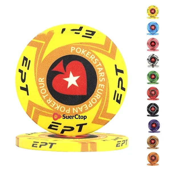 Custom Ceramic Poker Chip 39MM 1.54x0.13 — Casino-Grade Gaming Item 1