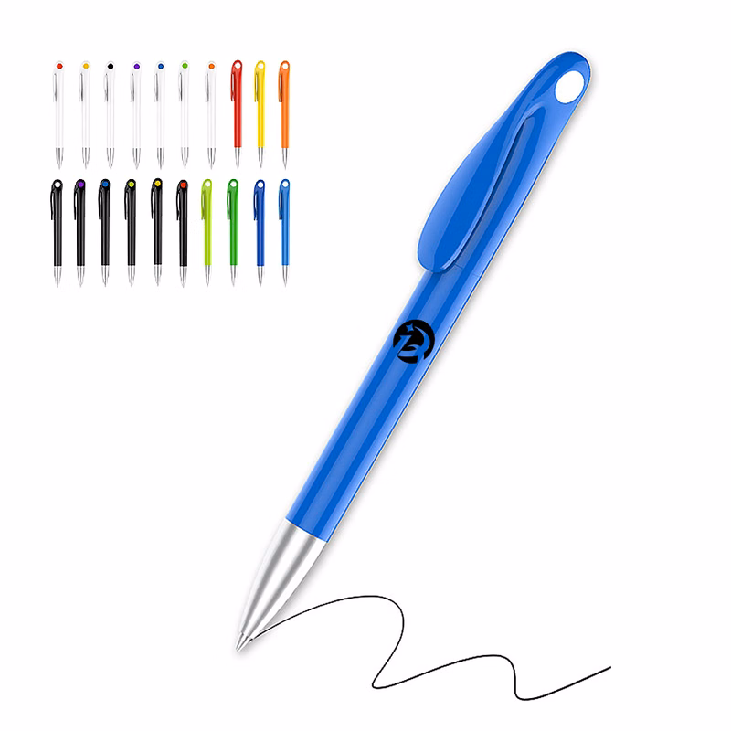 Twist Action Ballpoint Pen with Chrome Tip