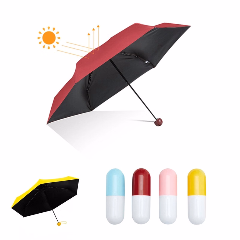 Mini Pocket Umbrella With Capsule Case