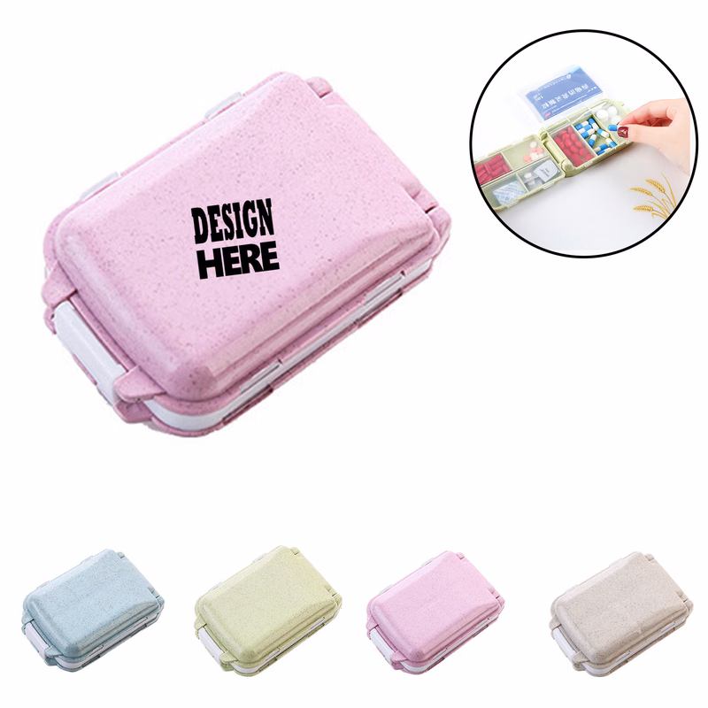 Three-Layer 8-Compartment Portable Medicine Organizer