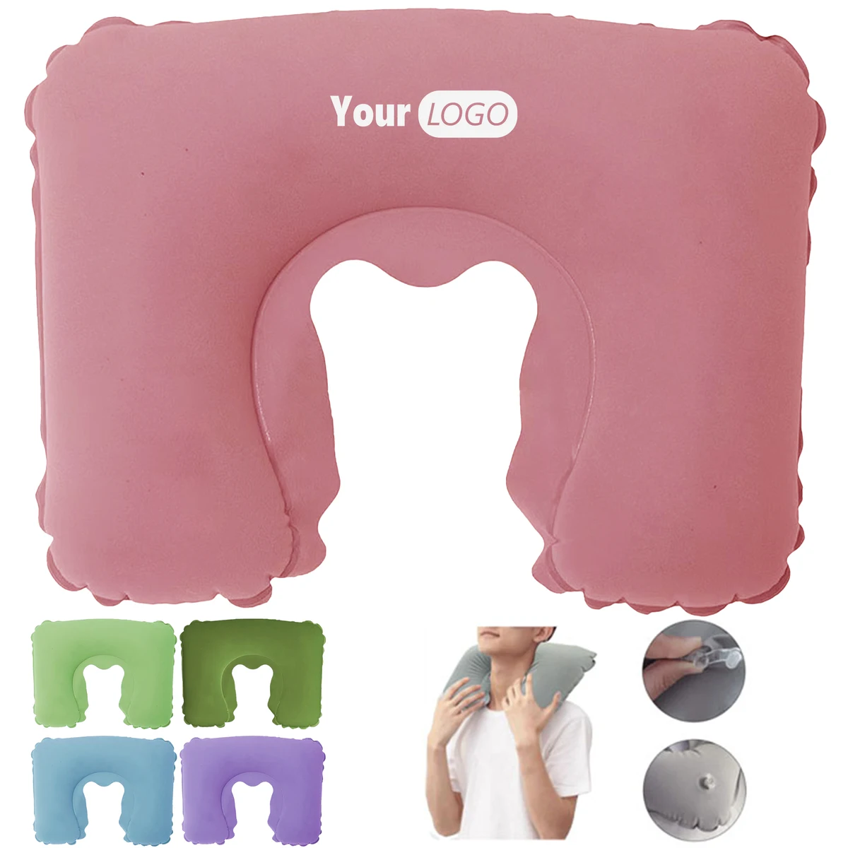 Pvc Compact Inflatable Neck Pillow 1