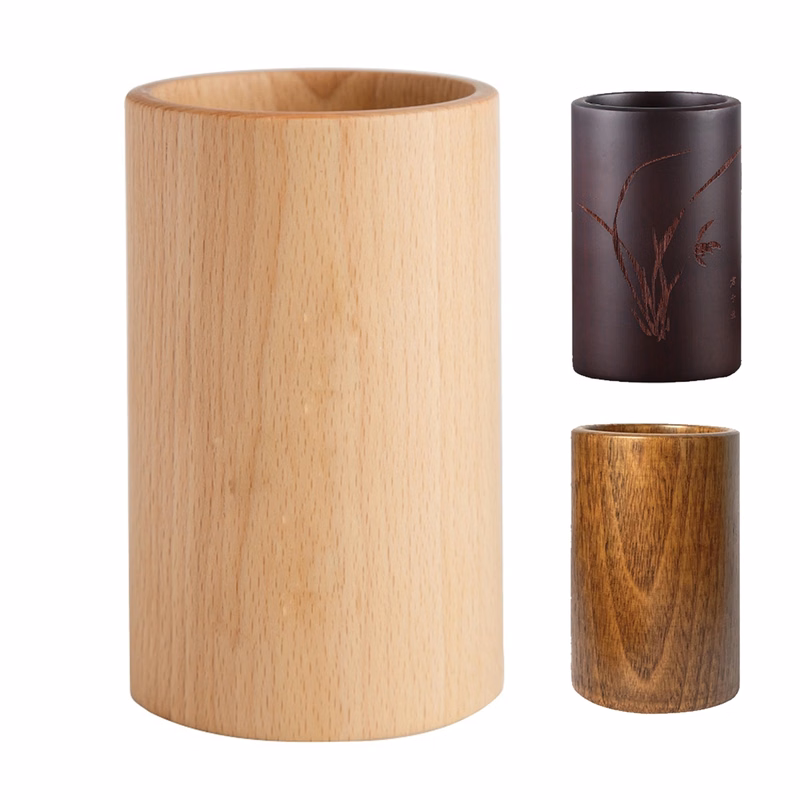 Wooden Pencil Holder Container