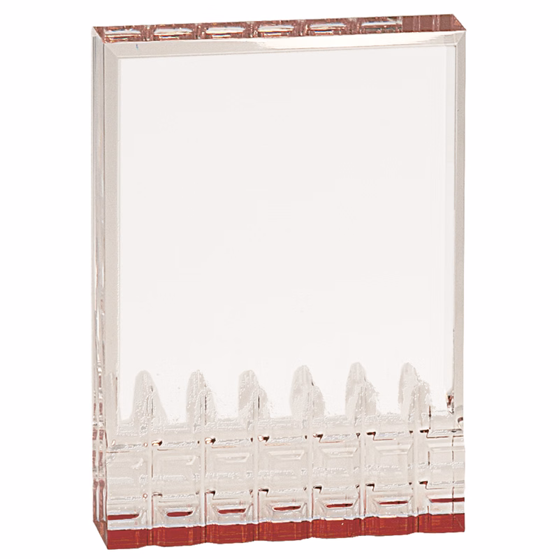 3.5" x 5" Red Mirage Acrylic Award