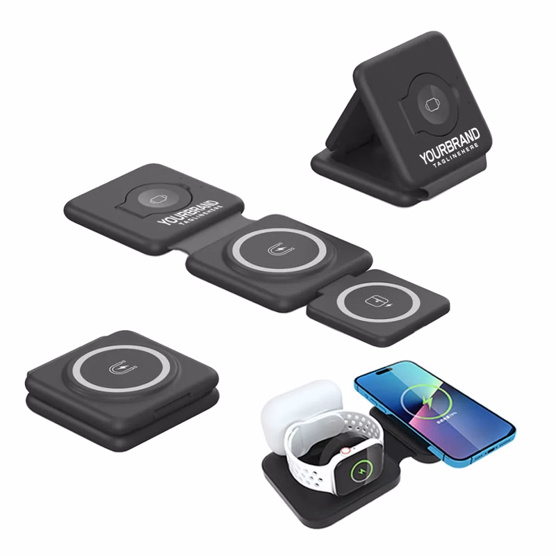 3 In 1Magnetic Foldable Travel Wireless Charger Station