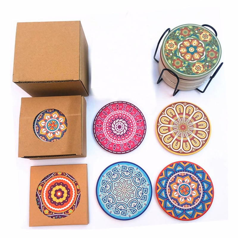 Full Color Ceramic Coaster Set