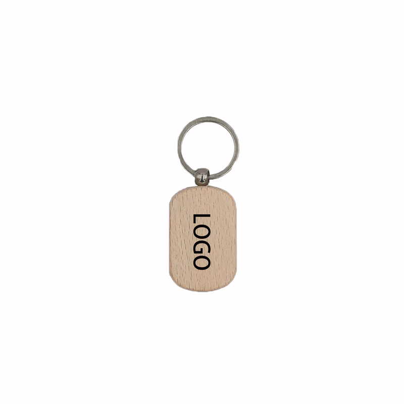 Playground shaped wooden key chain