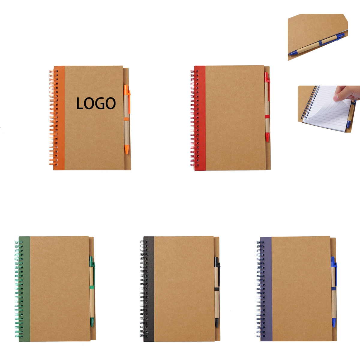 A5 Kraft Coil Bound Notepad 1